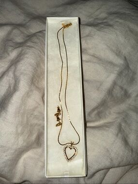 Monet Heart Necklace and Earrings NWT